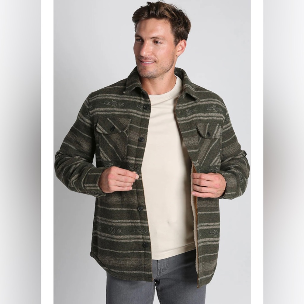 Wool blend button up jacket